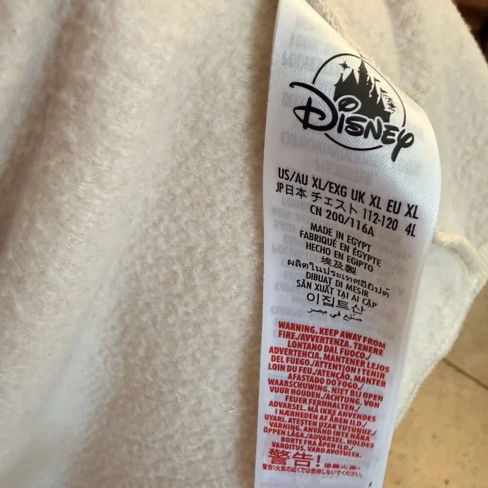 Disney Parks  DISNEYLAND Logo Zip Hoodie Beige Adult Size XL - Picture 6 of 7